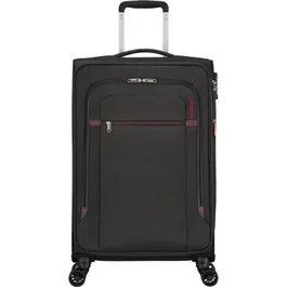 American Tourister Maleta Crosstrack Spinner Expansible 67cm Gris y Rojo 4 Ruedas